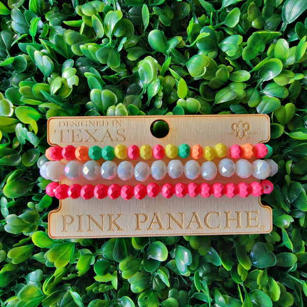 Pink Panache Neon Stacker Bracelet Set