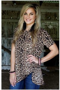 Hot or Knot Leopard Top