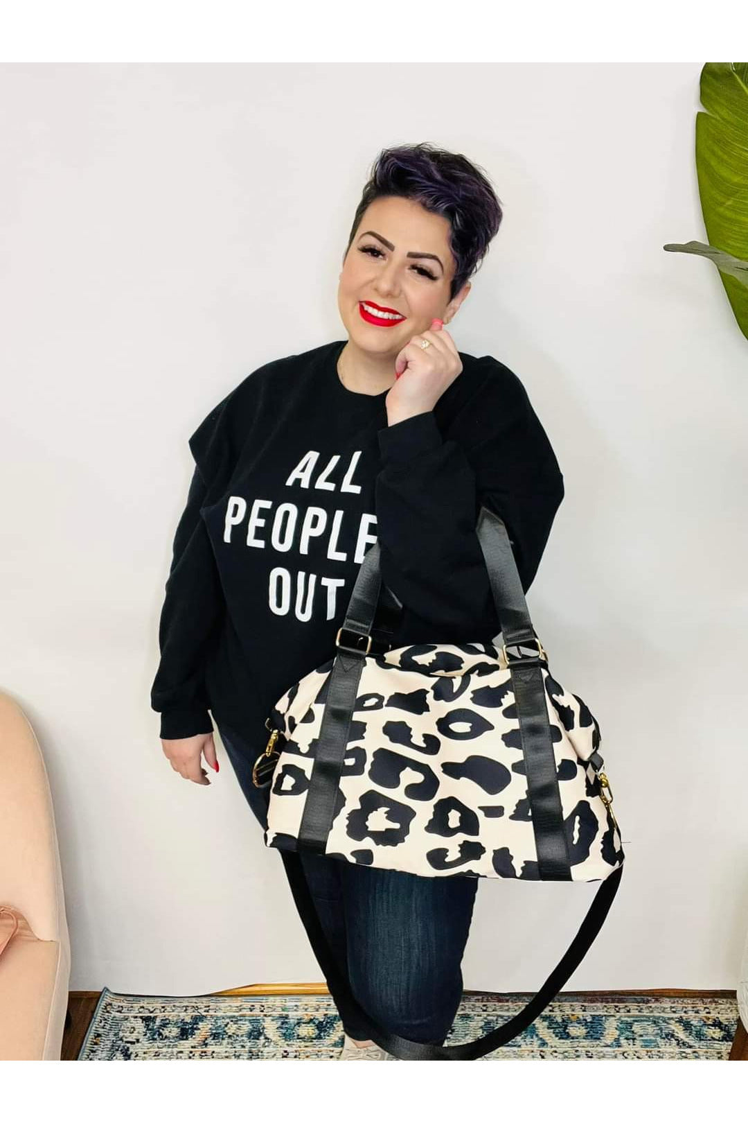 Lightweight Leopard Duffle Bag