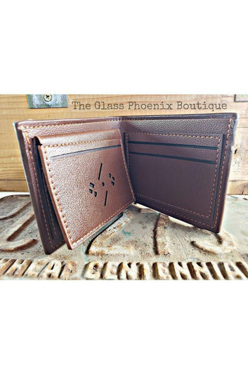 Brown Woven Wallet & Keychain Set
