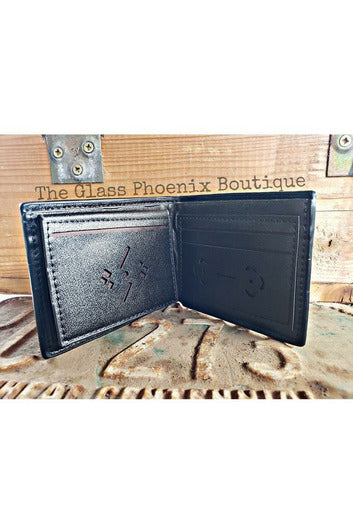 Black Woven Wallet & Keychain Set