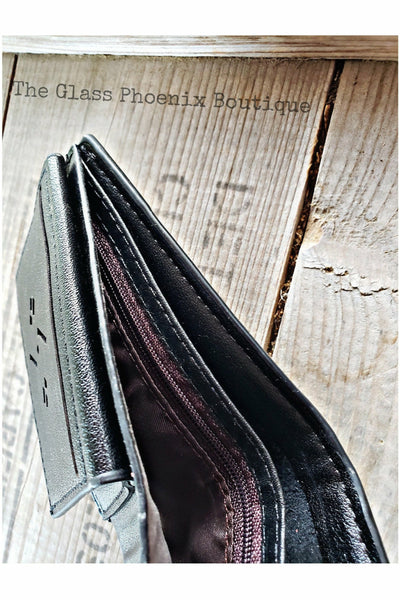 Black Woven Wallet & Belt Set