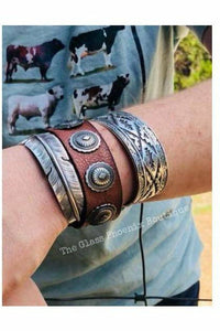 Southwest Aztec Leather Snap Bracelet