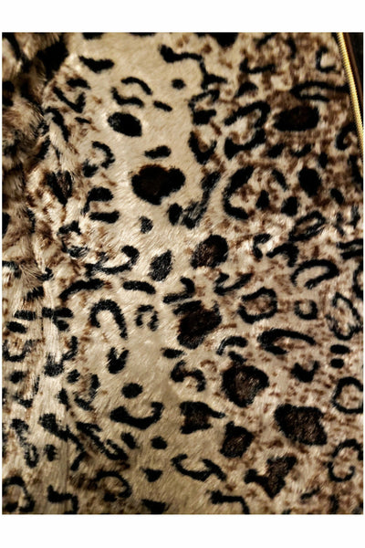 Lavish Leopard Vest - Burgundy