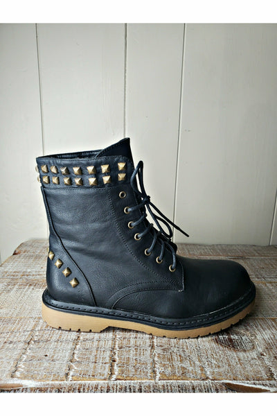 Daily Studded Boots - Black