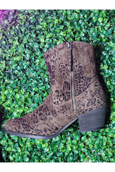 Very G Heavenly Bootie - Taupe Leopard